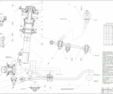 Чертеж Передняя подвеска легкового автомобиля ВАЗ-2110