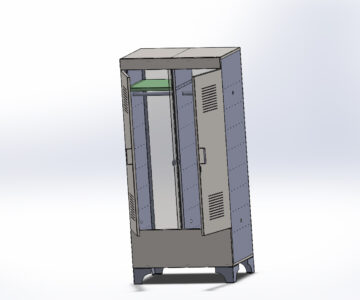 3D модель Шкаф для одежды из листового металла для раздеалокк