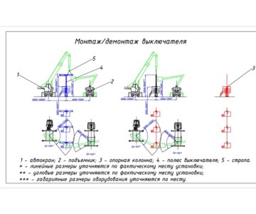 Чертеж Технологические карты на монтаж высоковольтного оборудования