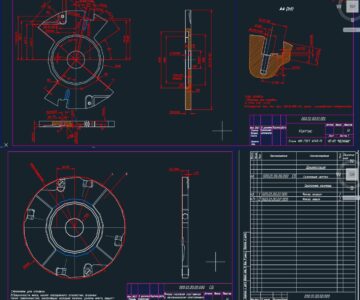 Чертеж Фреза деревообрабатывающая пазовая раздвижная Ф180 х 12-22 мм.