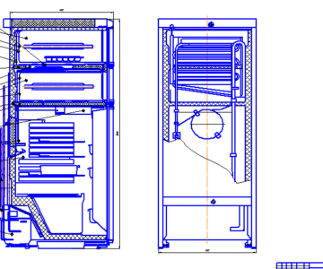 Чертеж «Разработка трехкамерного одно агрегатного компрессионного холодильника»