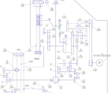 Чертеж Кинематический анализ привода главного движения долбежно-реечного станка