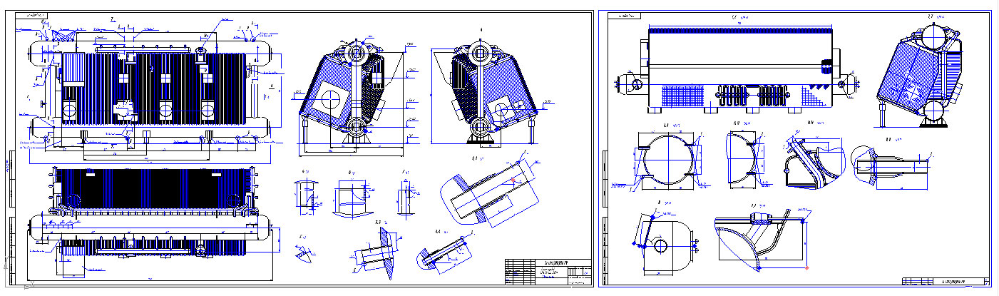 Чертеж Котел паровой БЭМ-25/2,4-380ГМ