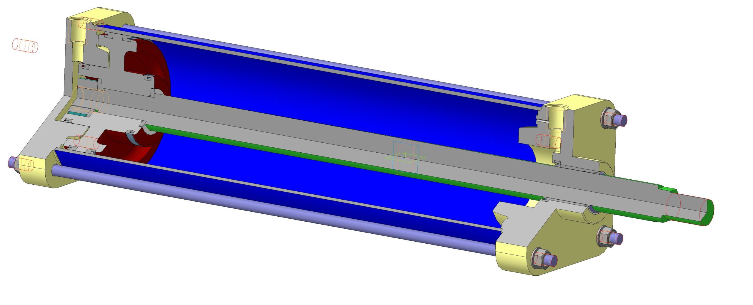 3D модель Пневмоцилиндр JKV 105-1/250/900 /65/3/30