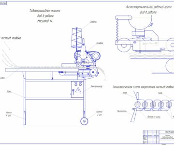 Чертеж Дипломный проект «Модернизация табакопришивной машины»