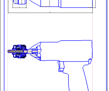 Чертеж Пневматический гайковерт