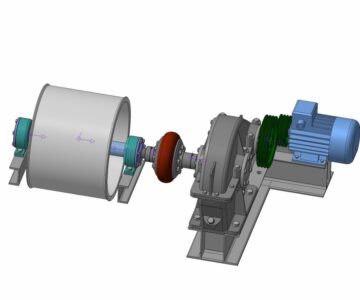 3D модель Модель привода барабана ленточного конвейера