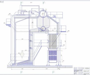 Чертеж "Реконструкция котла Е-25 с переводом на газ газопровода Саратов-Москва"