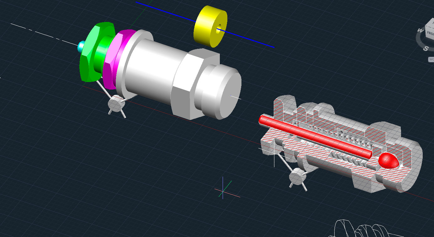 3D модель Пневмоаппарат настраиваемый AutoCAD