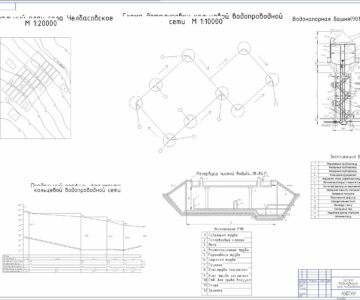 Чертеж Курсовой проект по дисциплине: Сельскохозяйственное водоснабжение и обводнение территорий на тему: «Проектирование и расчет системы водоснабжения сельского населенного пункта»