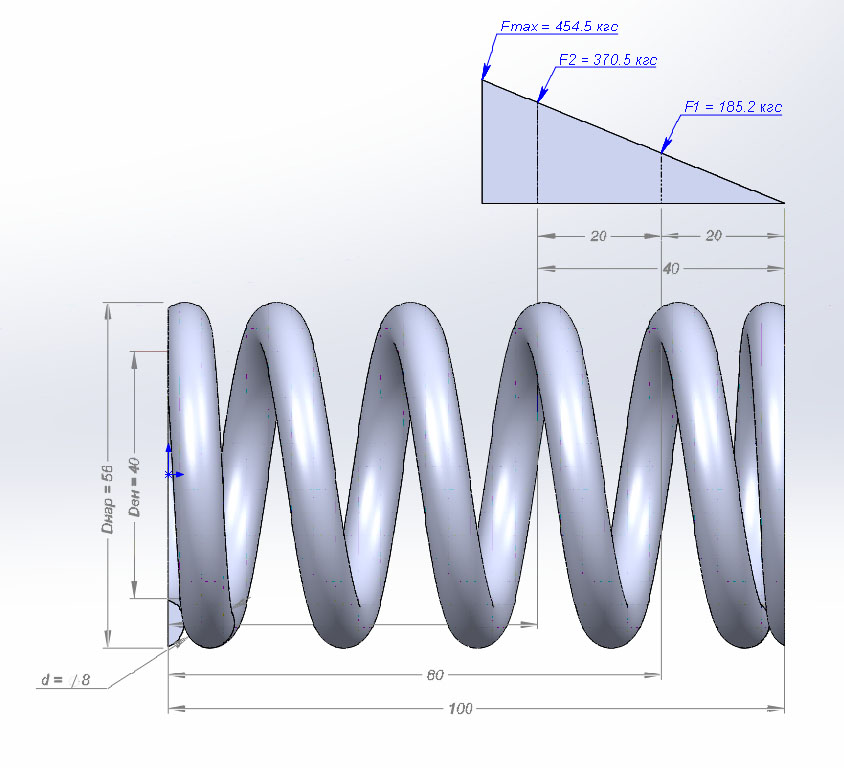 3D модель Параметрическая модель пружины