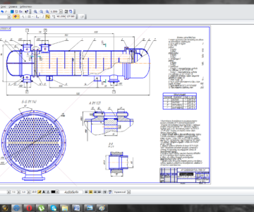 Чертеж Курсовой проект Расчет параметров теплообменника