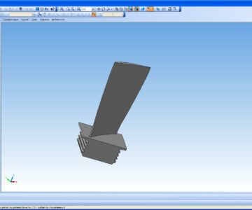 3D модель Модель лопатки компрессора ГТК-10