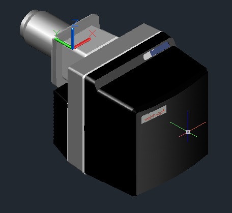 3D модель 3D модель горелки Weishaupt WG40