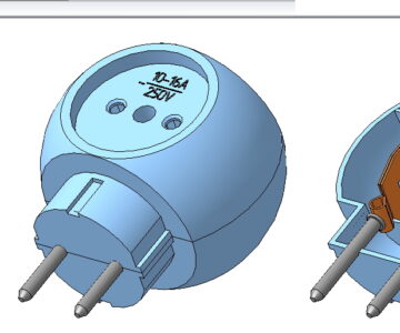 3D модель Тройник 220 V