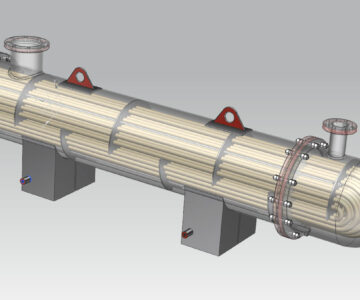 3D модель Теплообменник кожухотрубчатый 2500