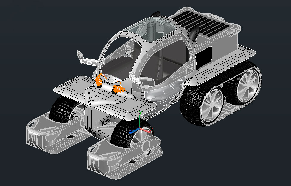 3D модель ATV-Снегоход