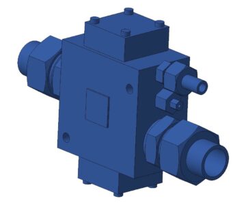 3D модель Гидрозамок Т1-КУ 32-320. трубное исполнение