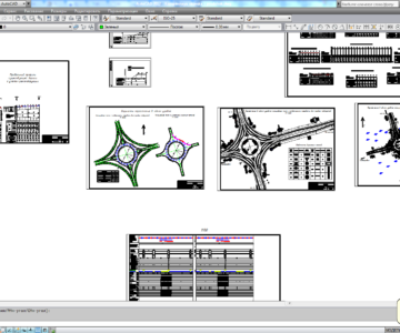 Чертеж Проектирование автомобильной дороги. Кольцевая развязка