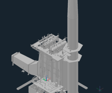 3D модель Котел-утилизатор 110 МВт