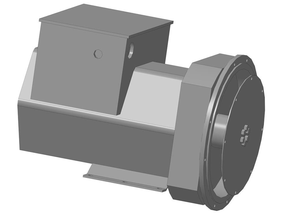 3D модель Габаритная модель генератора ГС 30-400 ГЧ 30 кВт