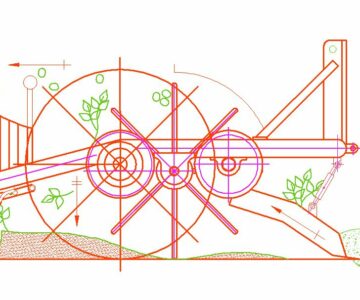 Чертеж Схема картофелевыкапывателя