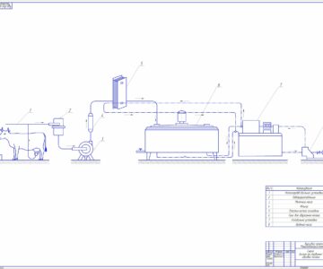 Чертеж Расчет молочной фермы на 480 голов