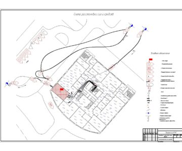 Чертеж Схема расстановки сил и средств при ликвидации пожара в высотном многофункциональном здании