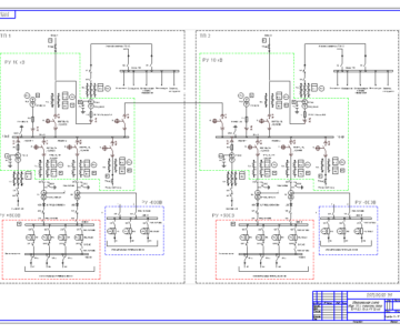 Чертеж Однолинейная схема питания ТП