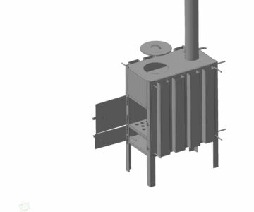 3D модель Буржуйка 250х450х650мм.