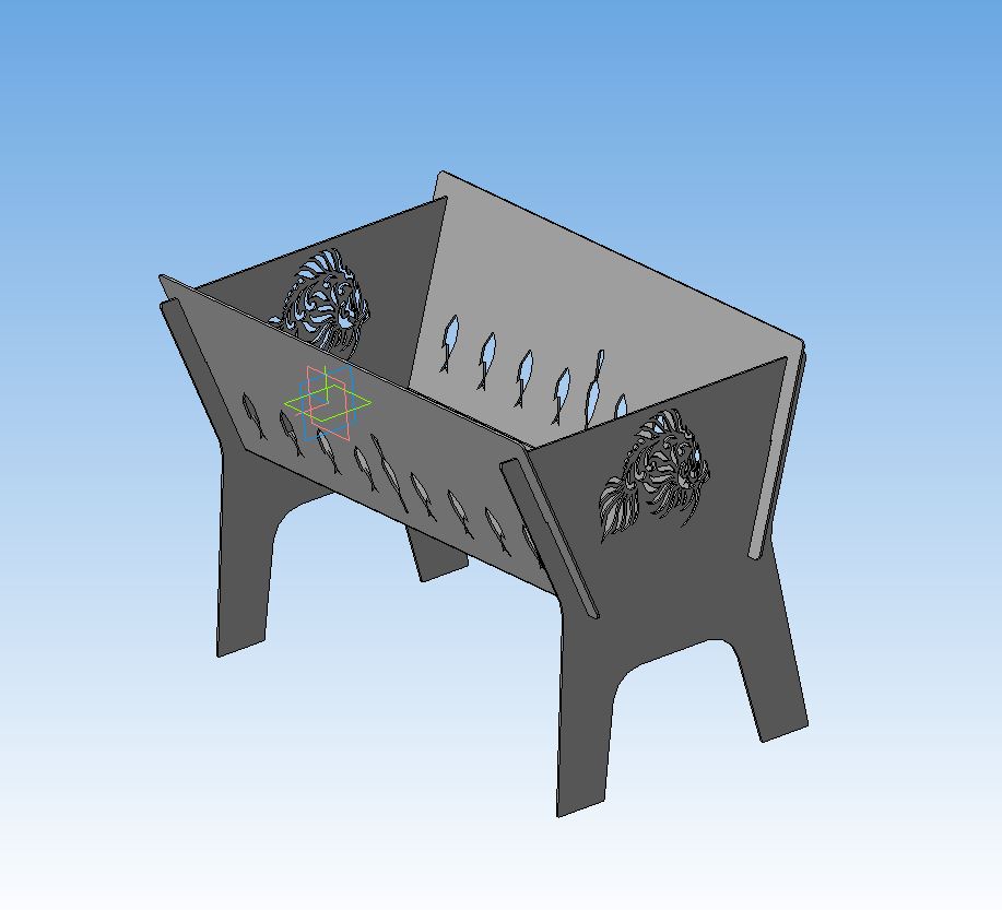 3D модель Мангал рыбака