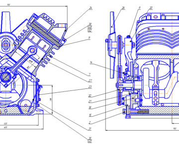 Чертеж Компрессор воздушный