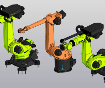 3D модель Промышленные роботы KUKA KR90 KR30 KR240