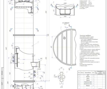 Чертеж Расчет ректификационной колонны диаметром 1000мм для улавливания аммиака водой