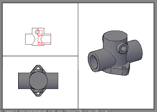 3D модель Пересечение труб