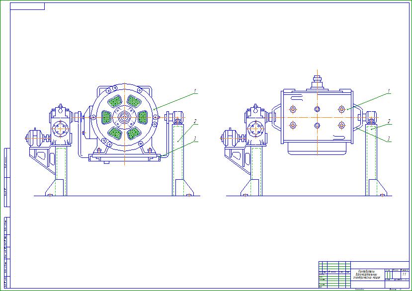 Чертеж Кантователь вспомогательных электрических машин