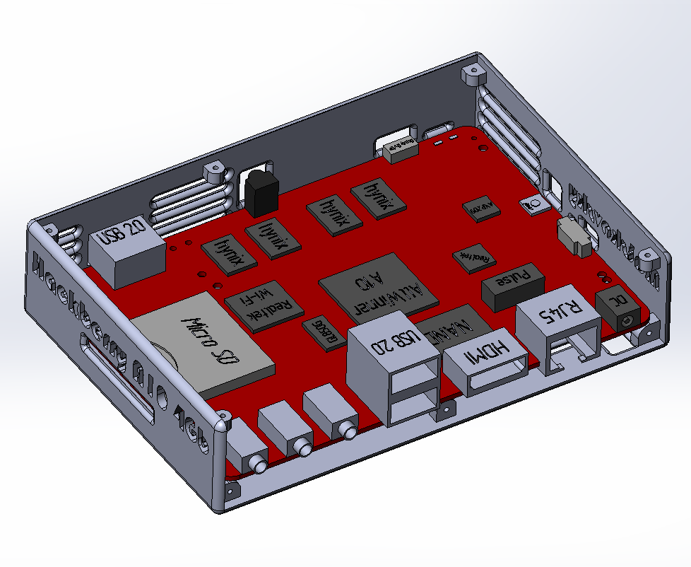 3D модель Модель корпуса для мини компьютера hackberry a10 4gb