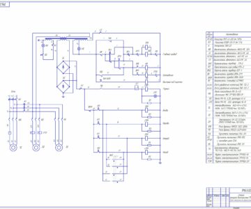 Чертеж Схемы электрические на токарный станок 1М63