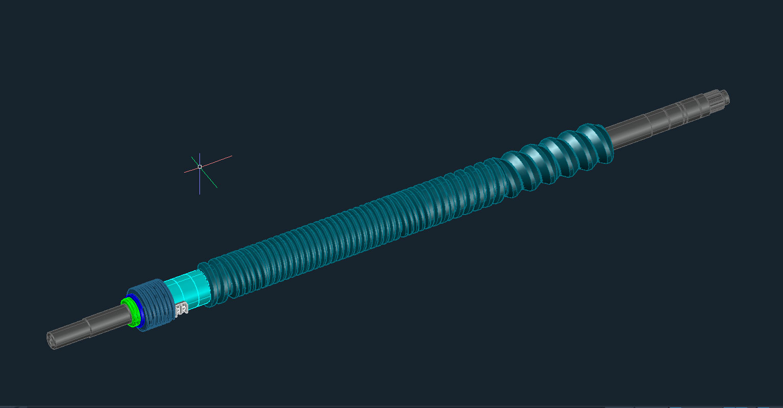 3D модель Шнек с постоянным шагом 32 мм