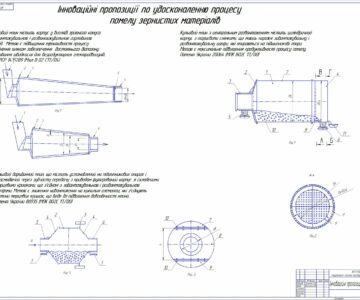 Чертеж Проект рабочего процесса оборудования тонкого измельчения зернистых материалов