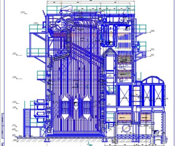 Чертеж Чертежи котлоагрегата БКЗ-50-39Д