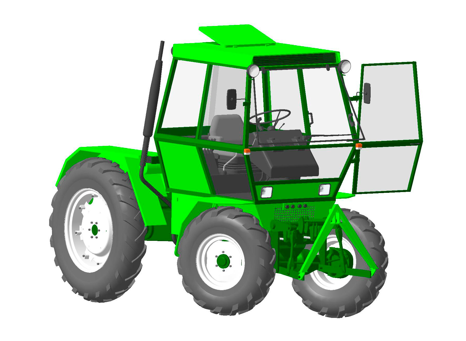 3D модель Трактор по мотивам Deutz-Fahr Intrac