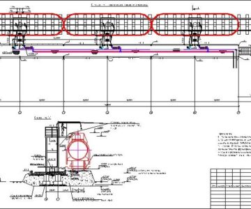 Чертеж Сливная жд эстакада на 3 поста.