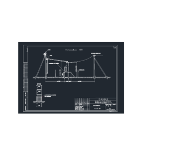 Чертеж Мачтовая КТП 100кВА