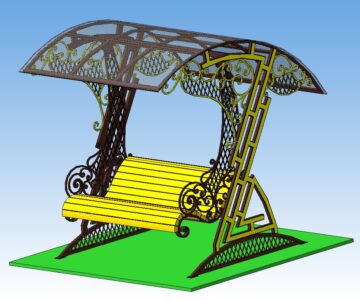 3D модель Качели садовые кованые