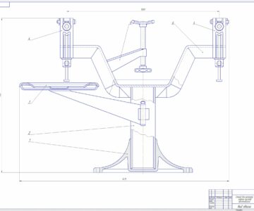Чертеж Стенд для ремонта задних мостов автомобилей