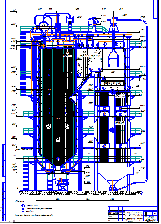 Чертеж Поверочно-конструкторский тепловой расчет котла