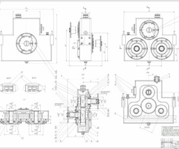 Чертеж Редуктор хода бур.станка D-75 KS