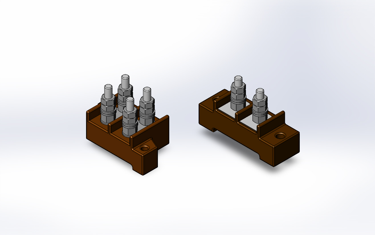 3D модель Плата клеммная ПК-2-М6 и ПК-3-2