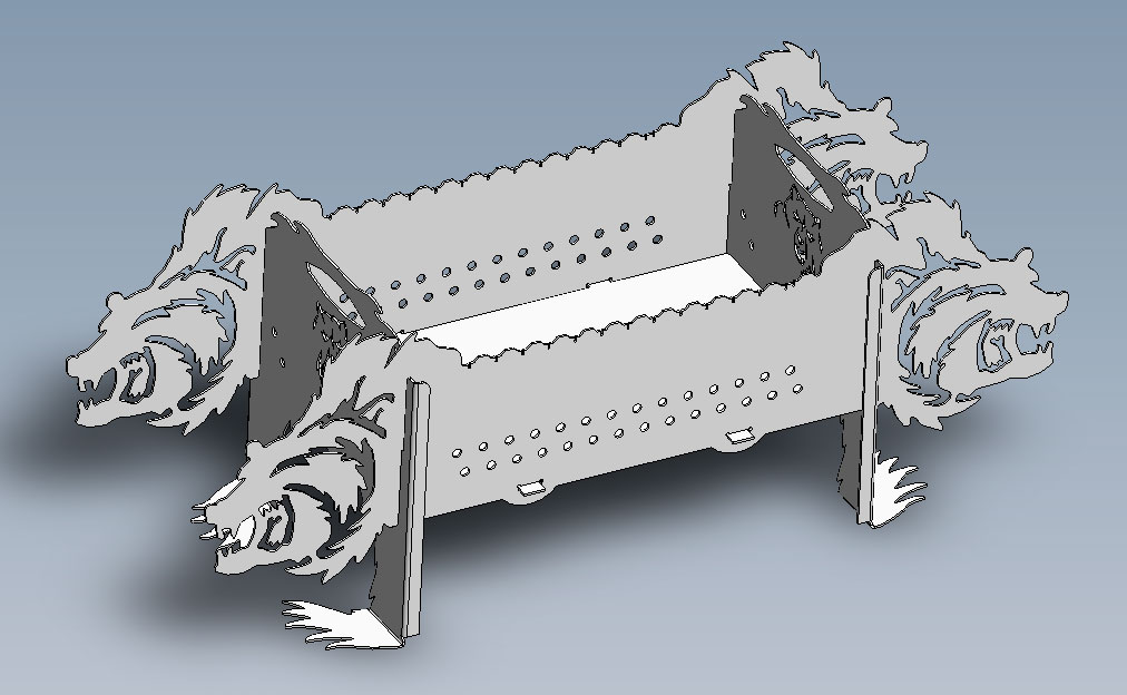 3D модель Мангал дизайнерский медведь